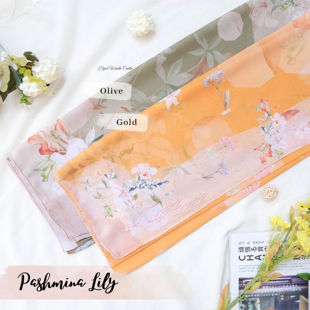 Lily - Pashmina Premium Ceruti - Olive - PM11.37