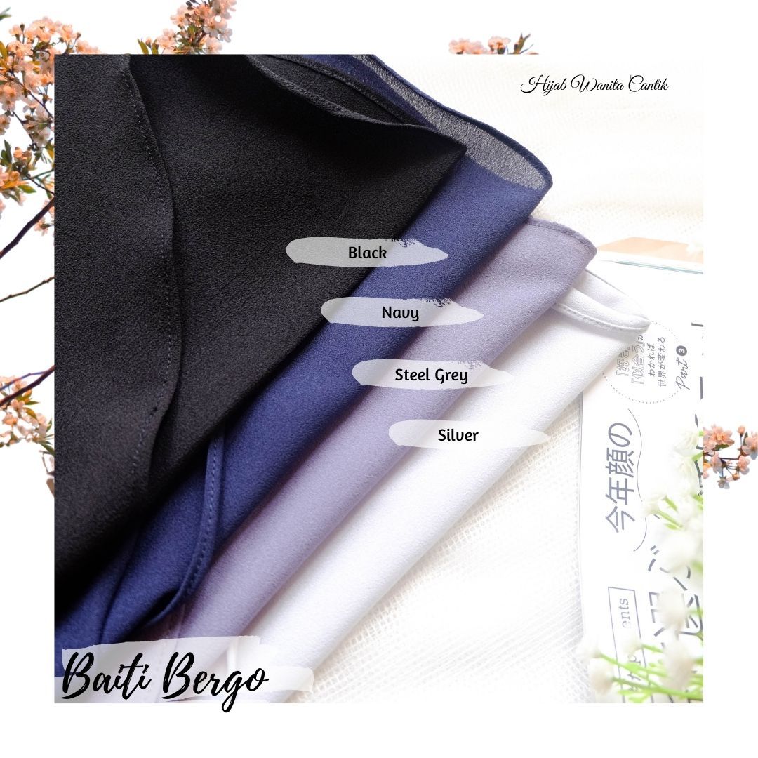 Hijab Instan Baiti Bergo - TY11.1 Black