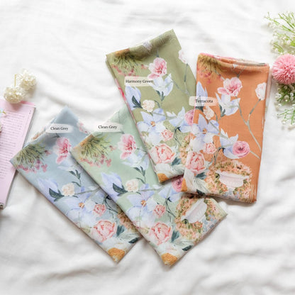 Florence - Scarf Square Premium Polycotton XL - Lemongrass - RJ24.18