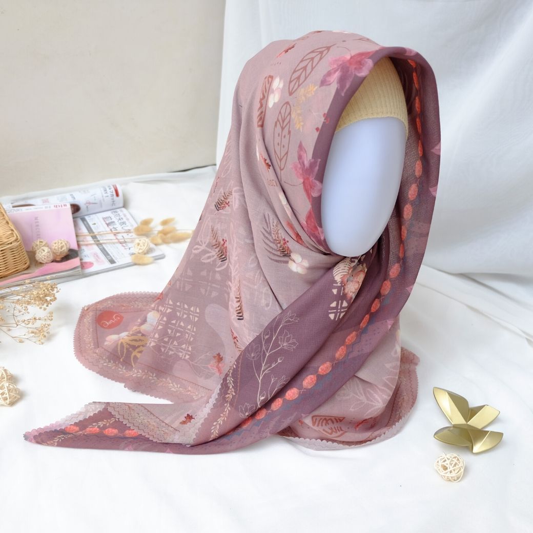 Segiempat Lamina Scarf  - NA12.3 Crimson