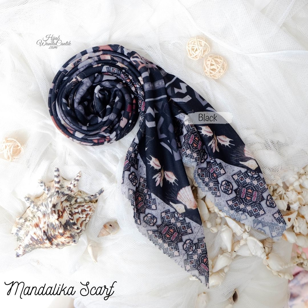 Segiempat Mandalika Scarf - KA13.1 Black