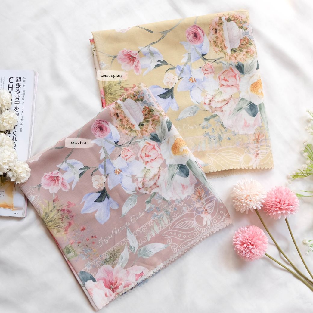 Florence - Scarf Square Premium Polycotton XL - Lemongrass - RJ24.18