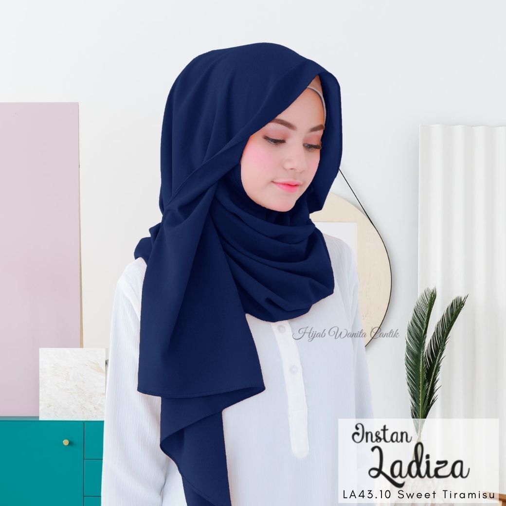 Pashmina Instan Ladiza - LA43.21 Navy