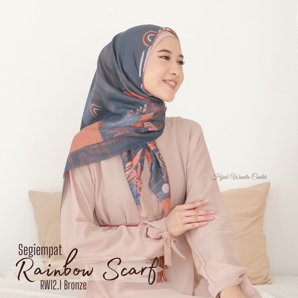 Segiempat Rainbow Scarf - RW12.1 Bronze