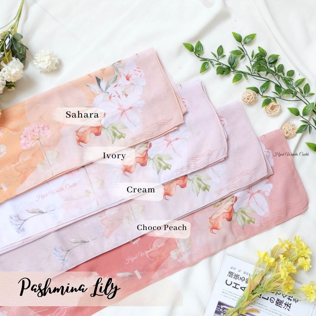 Lily - Pashmina Premium Ceruti - Cream - PM11.42