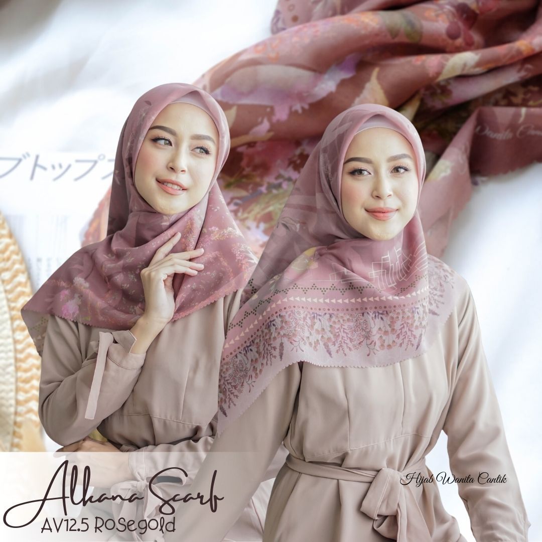 Segiempat Alkana Scarf - AV12.5 Rosegold