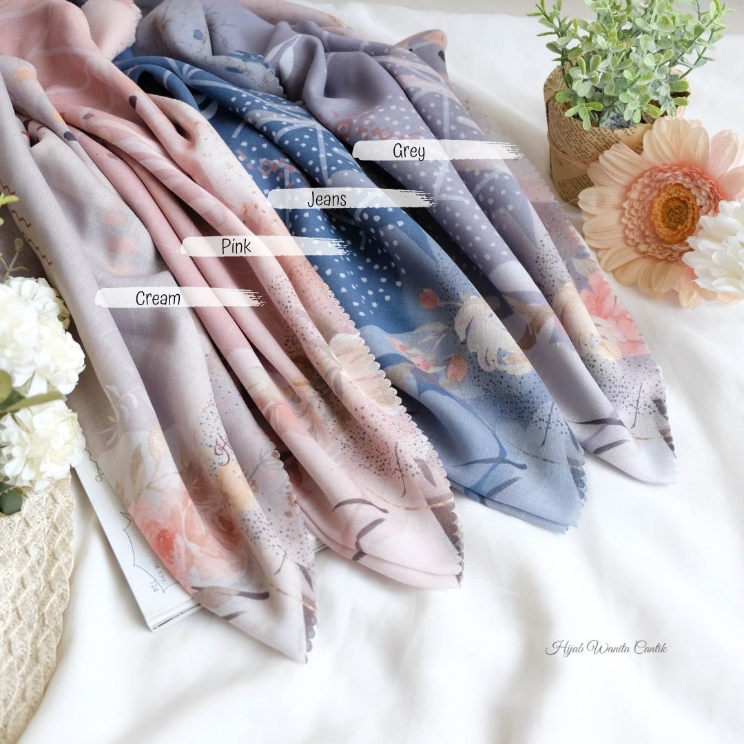 Segiempat Rosalie Scarf - RS03.2 Jeans