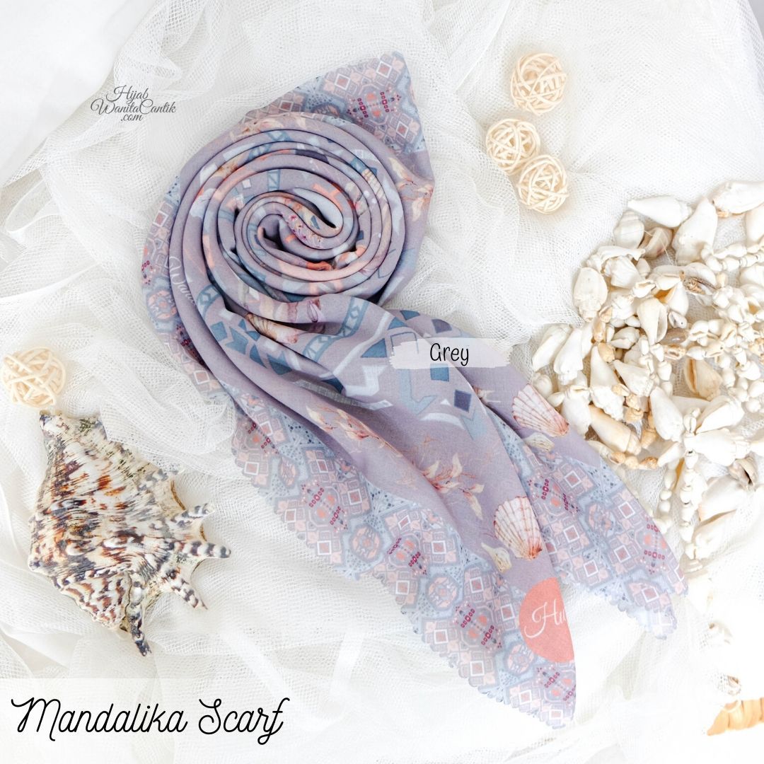 Segiempat Mandalika Scarf - KA13.2 Grey