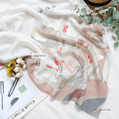 [ BUY 3 GET 1 FREE HIJAB ] Coconut Scarf - SG93.6 Kara White