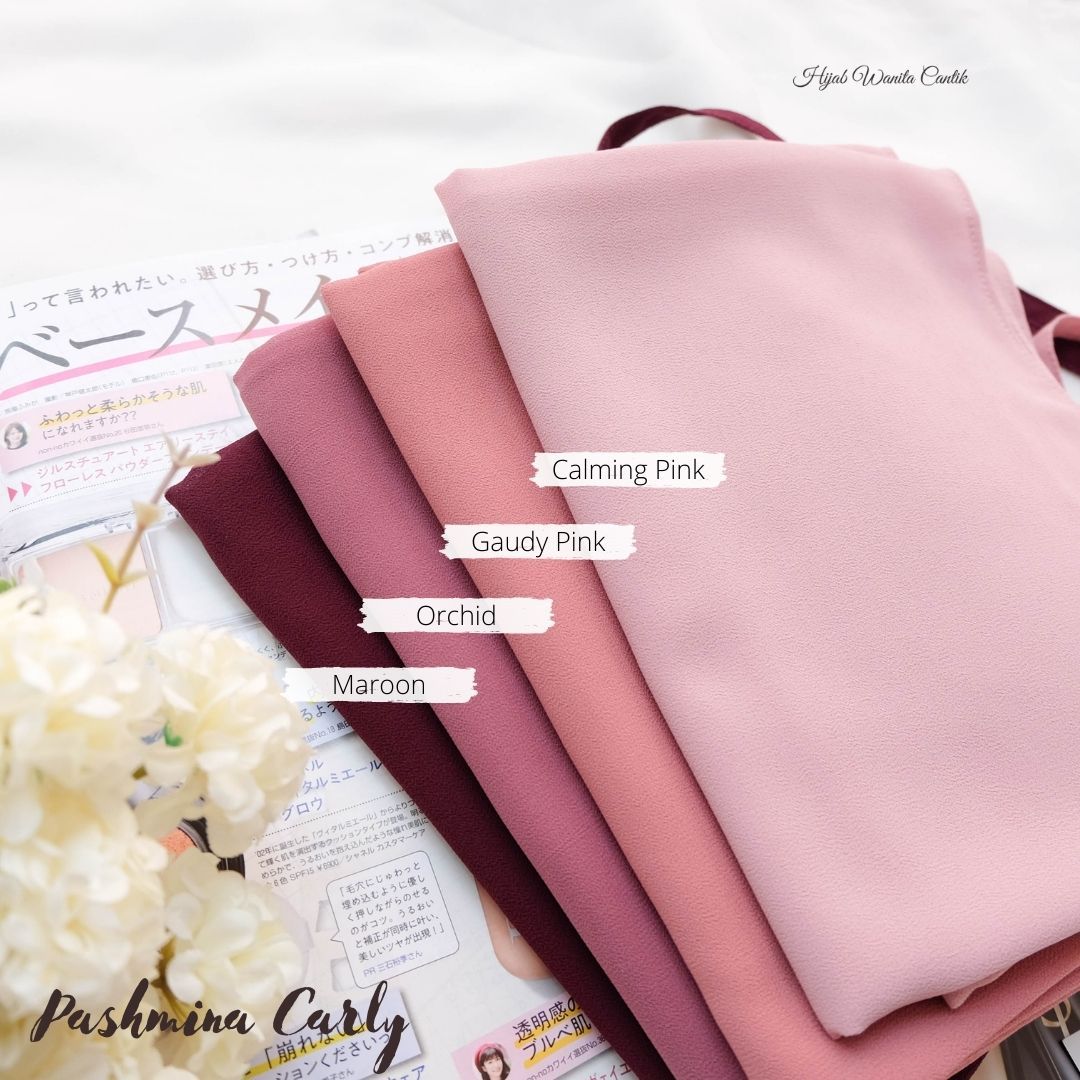 Pashmina Carly (dengan tali)  - HT11.6 Calming Pink