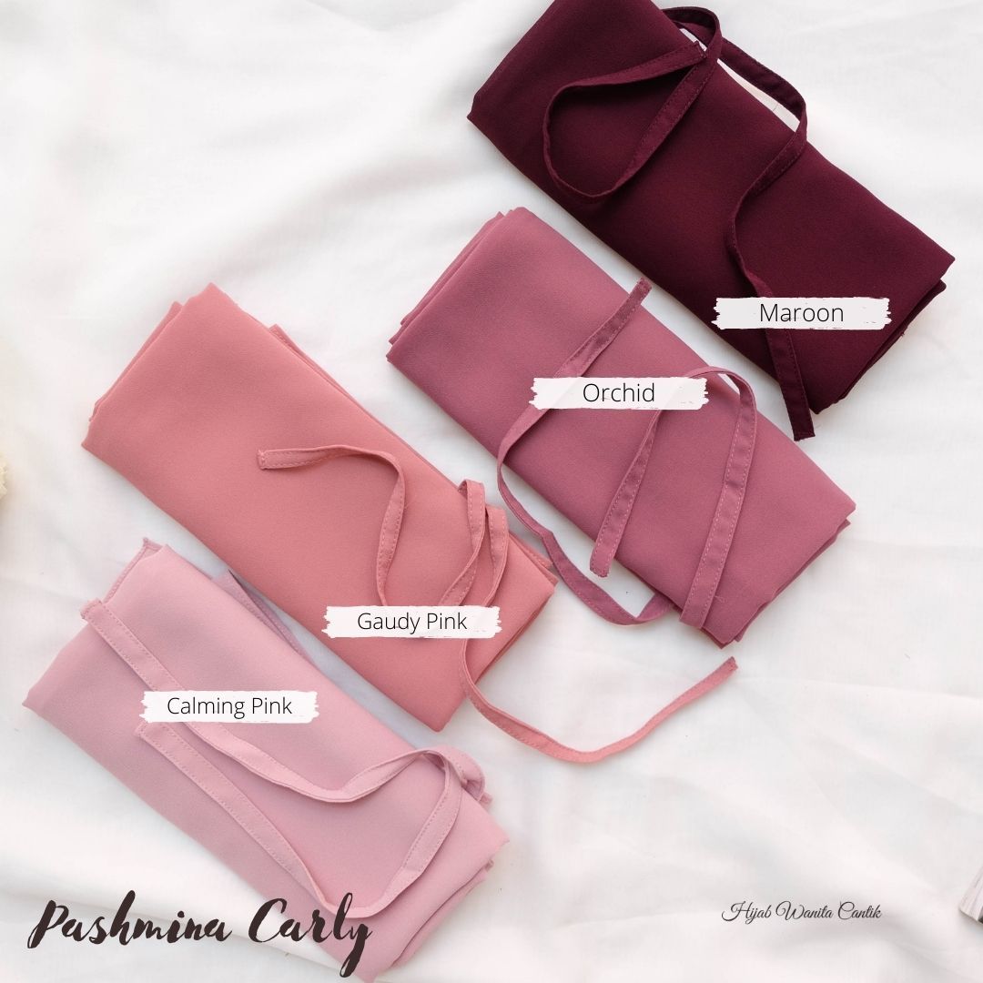 Pashmina Carly (dengan tali)  - HT11.28 Cherry Blossom