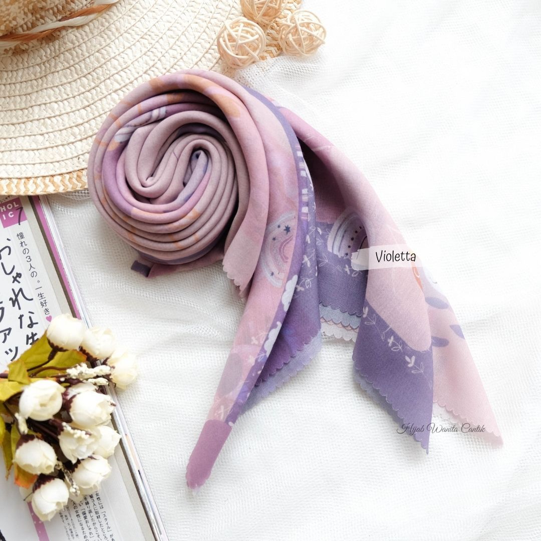 Segiempat Rainbow Scarf - RW12.3 Violetta