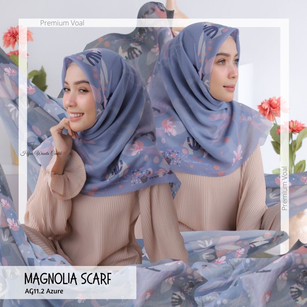 Magnolia Scarf Premium Voal - AG11.2 Azure