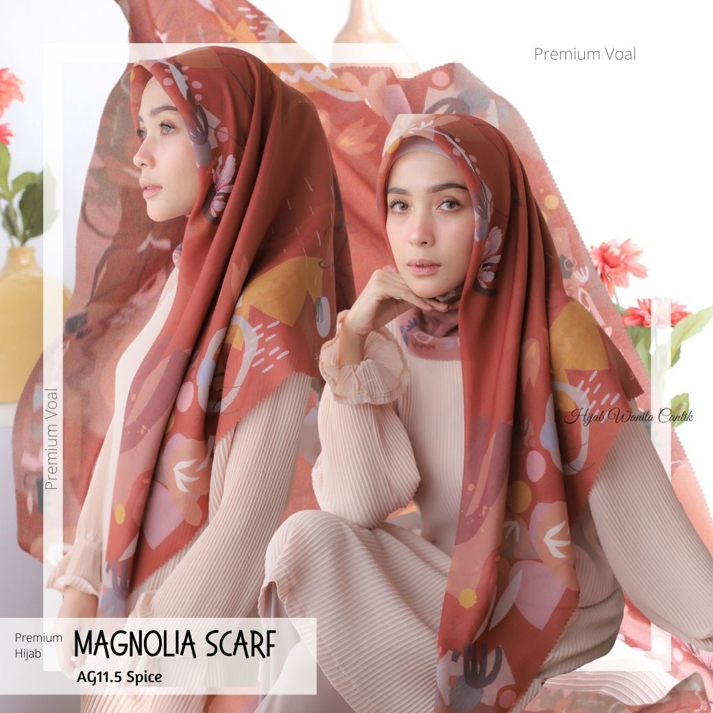 Magnolia Scarf Premium Voal - AG11.5 Spice