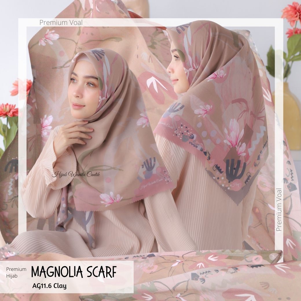 Magnolia Scarf Premium Voal - AG11.6 Clay