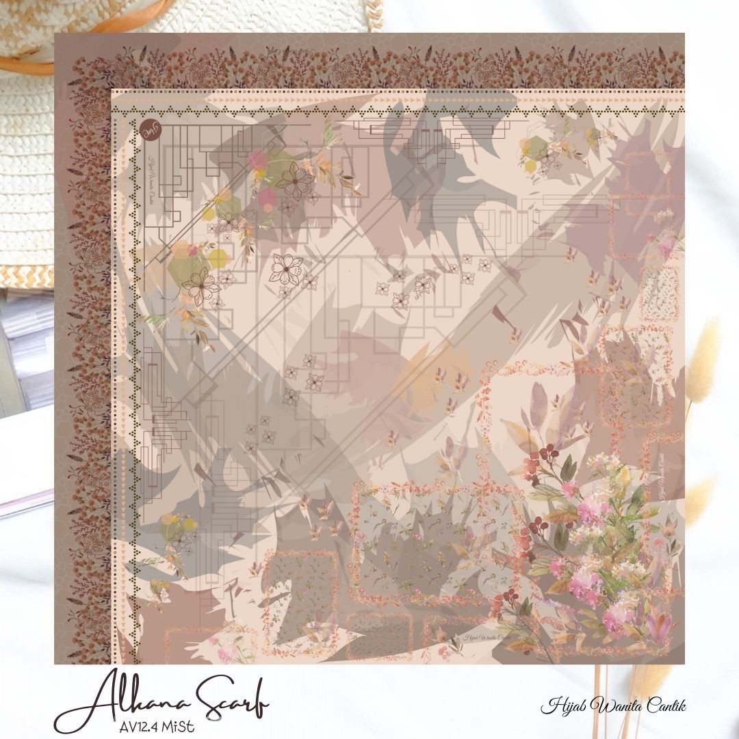 Segiempat Alkana Scarf -  AV12.4 Mist