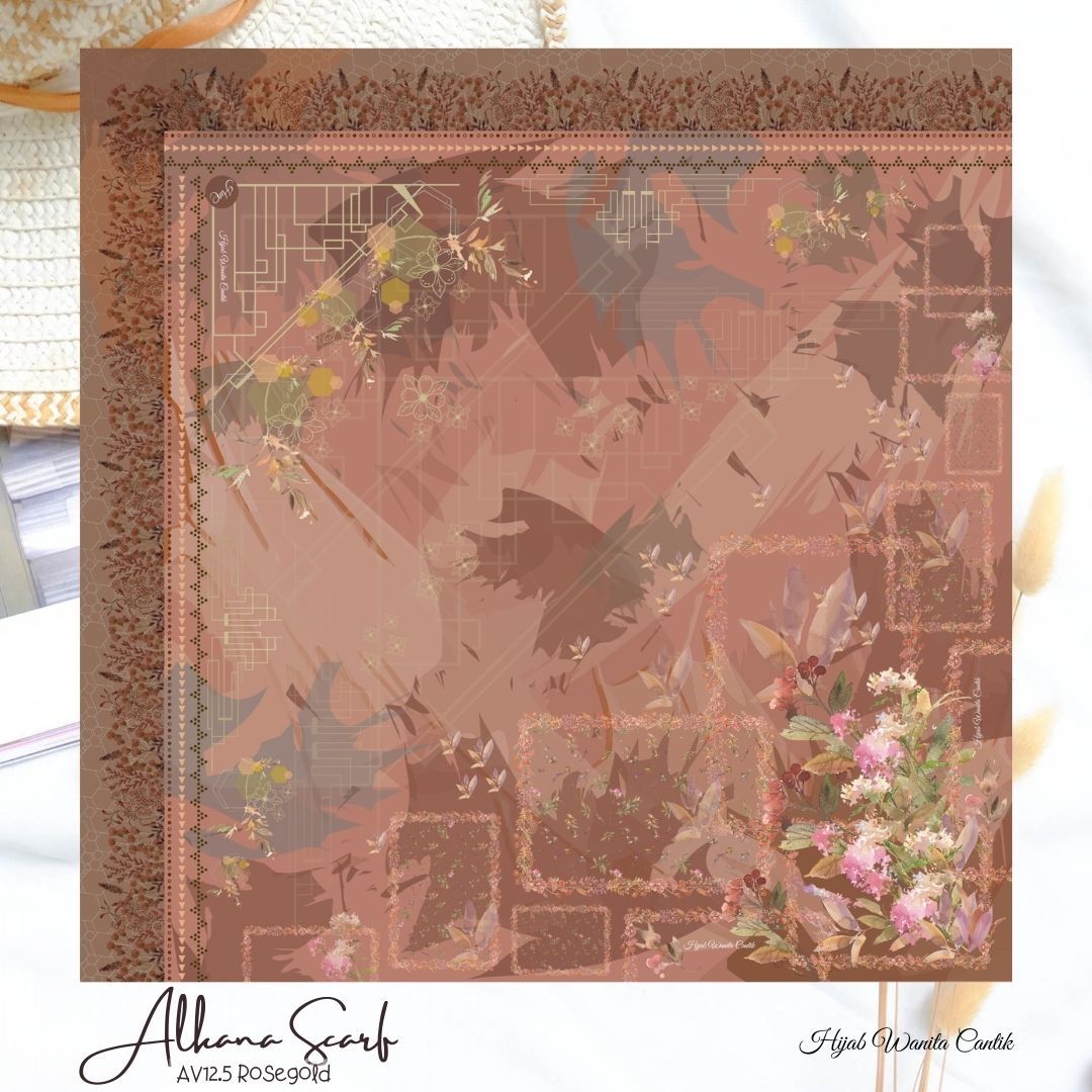 Segiempat Alkana Scarf - AV12.5 Rosegold