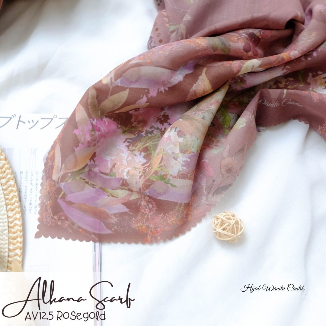 Segiempat Alkana Scarf - AV12.5 Rosegold