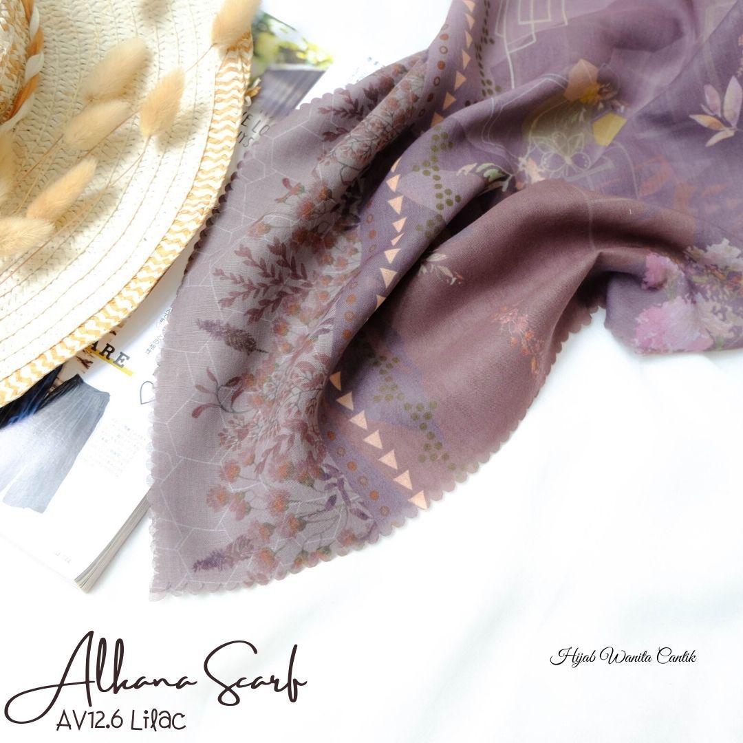 Segiempat Alkana Scarf - AV12.6 Dark Lilac