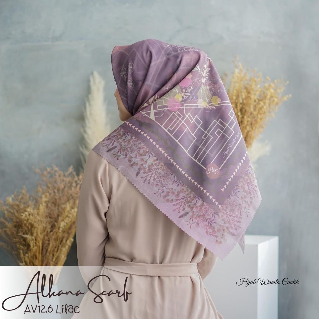 Segiempat Alkana Scarf - AV12.6 Dark Lilac