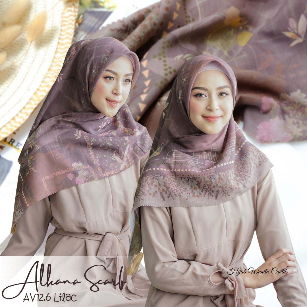 Segiempat Alkana Scarf - AV12.6 Dark Lilac