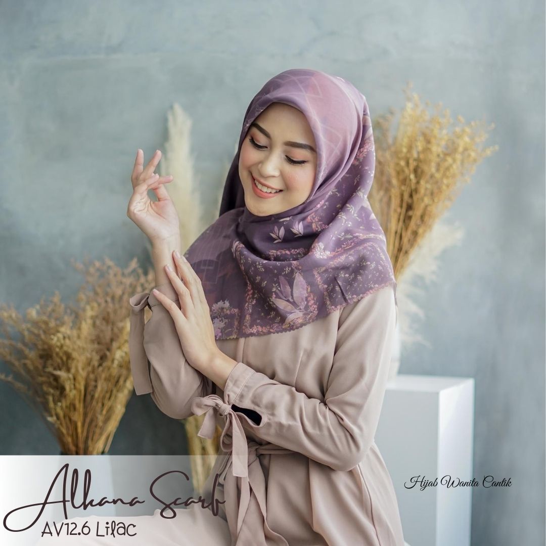 Segiempat Alkana Scarf - AV12.6 Dark Lilac