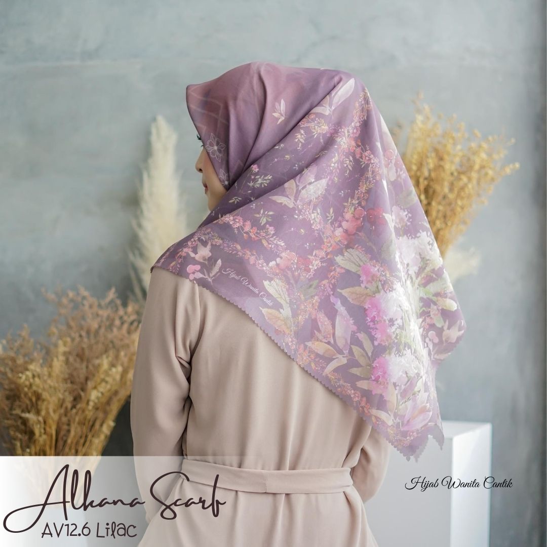 Segiempat Alkana Scarf - AV12.6 Dark Lilac