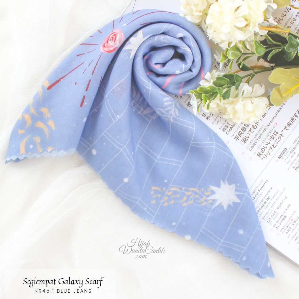 Segiempat Galaxy Scarf - NR45.1 Blue Jeans