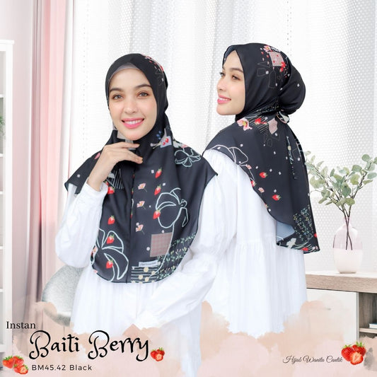 [ BUY 3 GET 1 FREE ] Berry - Instan Baiti - Black - BM45.42