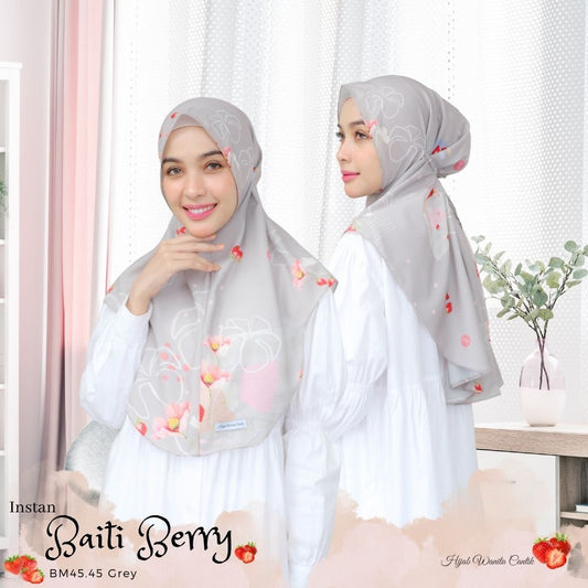 [ BUY 3 GET 1 FREE ] Berry - Instan Baiti - Grey - BM45.45