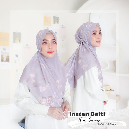 [ BUY 3 GET 1 FREE ] Mora - Instan Baiti - Grey - BM45.51