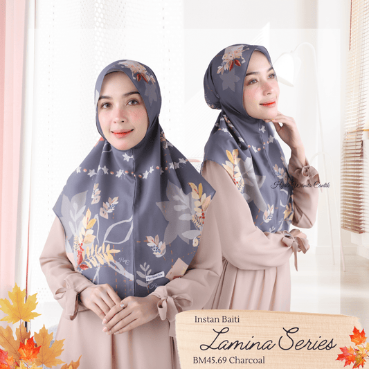 [ BUY 3 GET 1 FREE ] Lamina - Instan Baiti - Charcoal - BM45.69