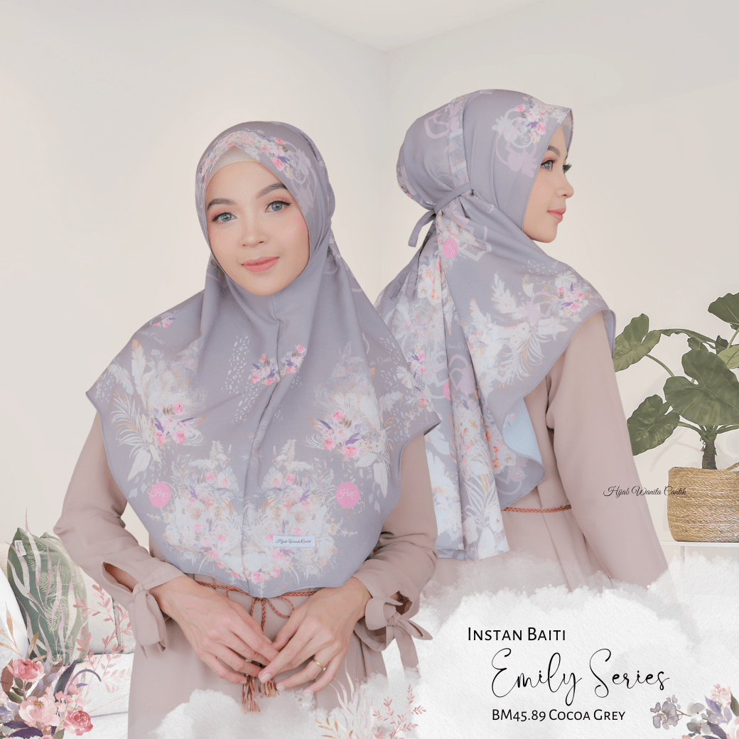 [ BUY 3 GET 1 FREE ] Emily - Instan Baiti - Cocoa Grey - BM45.89