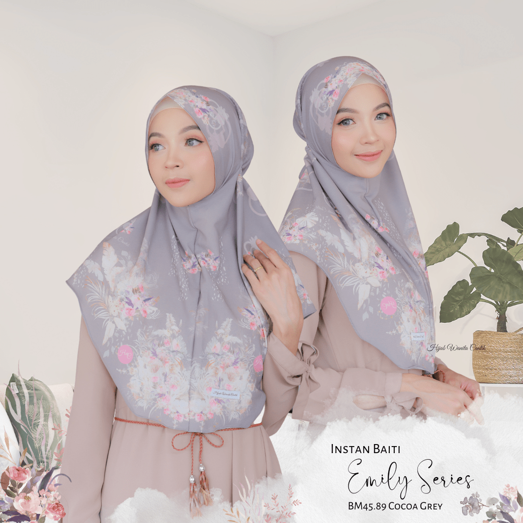 [ BUY 3 GET 1 FREE ] Emily - Instan Baiti - Cocoa Grey - BM45.89
