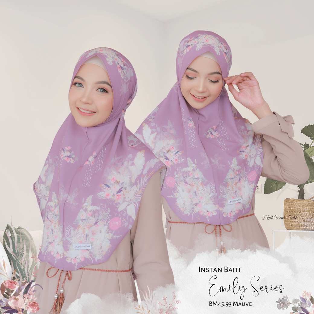 [ BUY 3 GET 1 FREE ] Emily - Instan Baiti -  Mauve - BM45.93