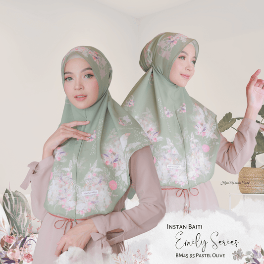 [ BUY 3 GET 1 FREE ] Emily - Instan Baiti - Pastel Olive - BM45.95