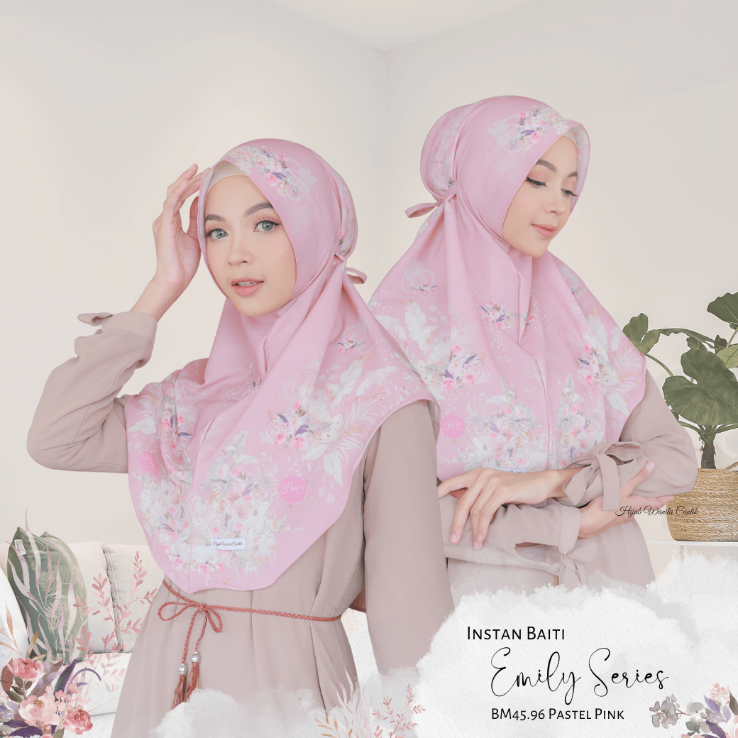 [ BUY 3 GET 1 FREE ] Emily - Instan Baiti - Pastel Pink - BM45.96