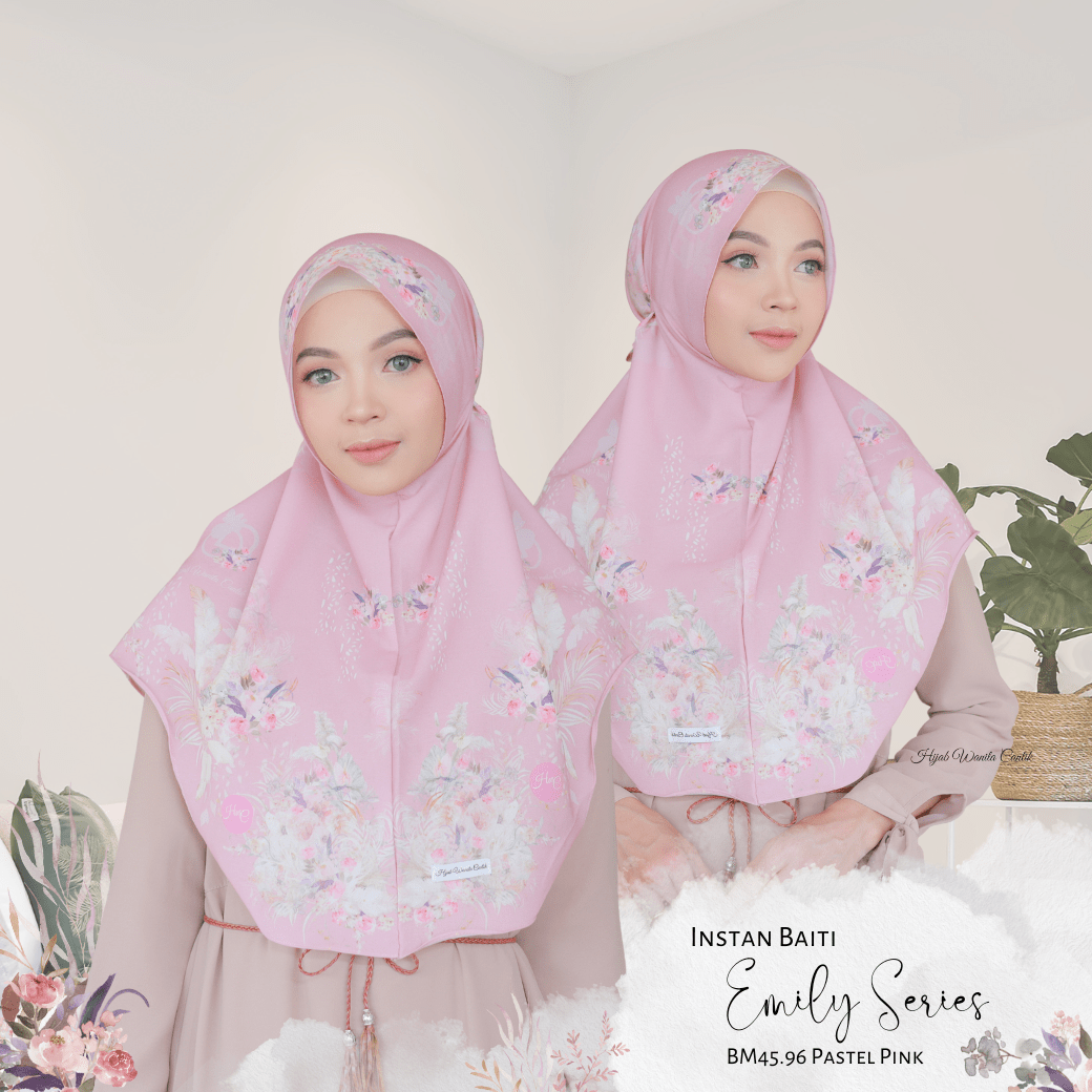 [ BUY 3 GET 1 FREE ] Emily - Instan Baiti - Pastel Pink - BM45.96