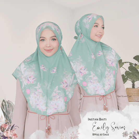 [ BUY 3 GET 1 FREE ] Emily - Instan Baiti - Sage - BM45.97