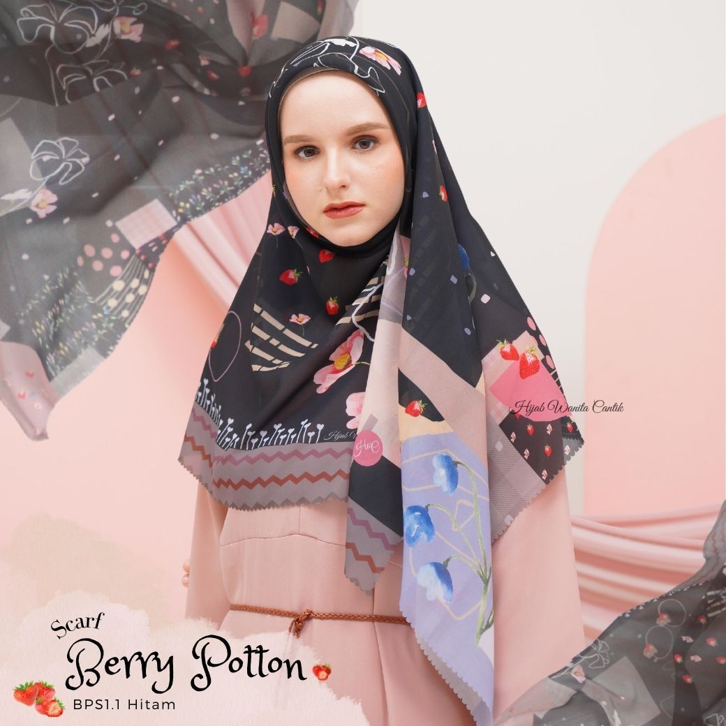 Berry Scarf Polycotton - BPS1.1 Black