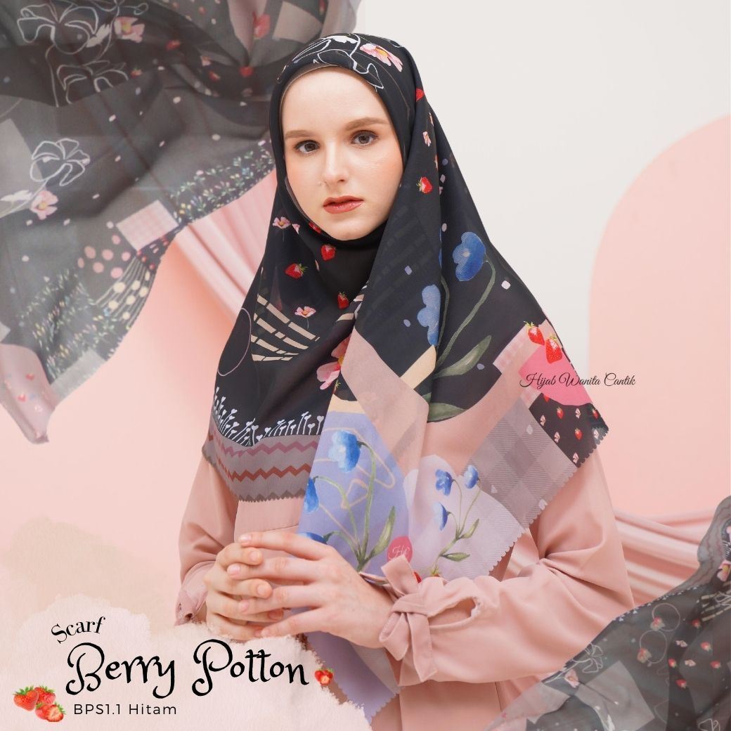 Berry Scarf Polycotton - BPS1.1 Black