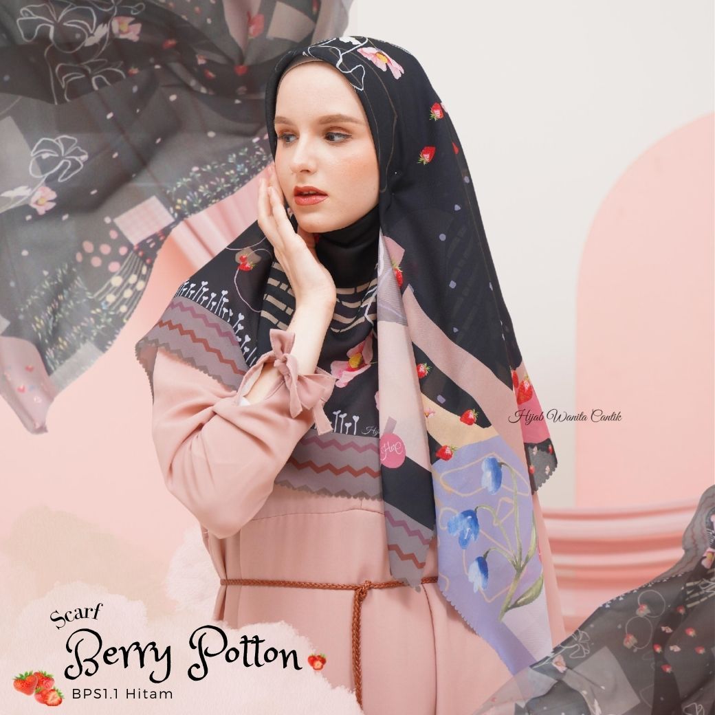 Berry Scarf Polycotton - BPS1.1 Black