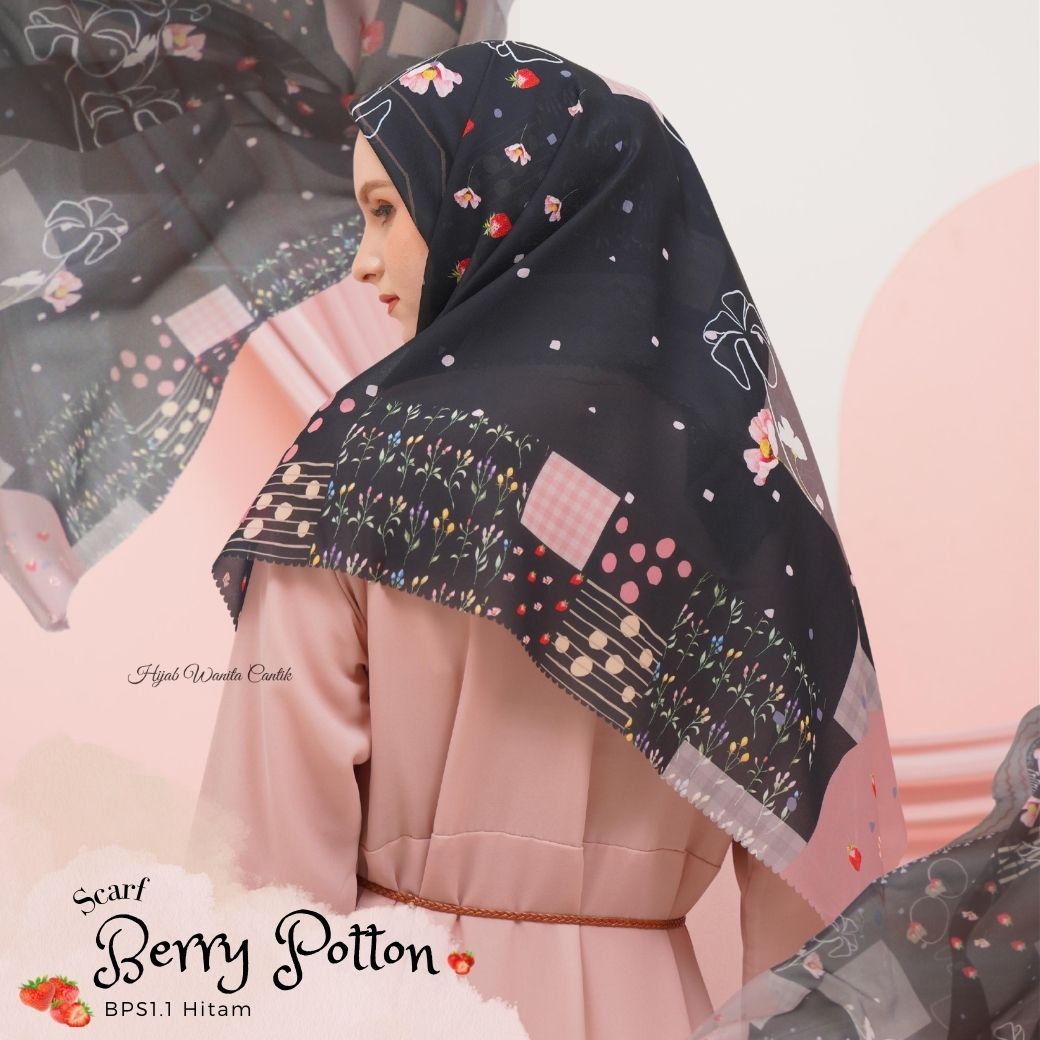 Berry Scarf Polycotton - BPS1.1 Black