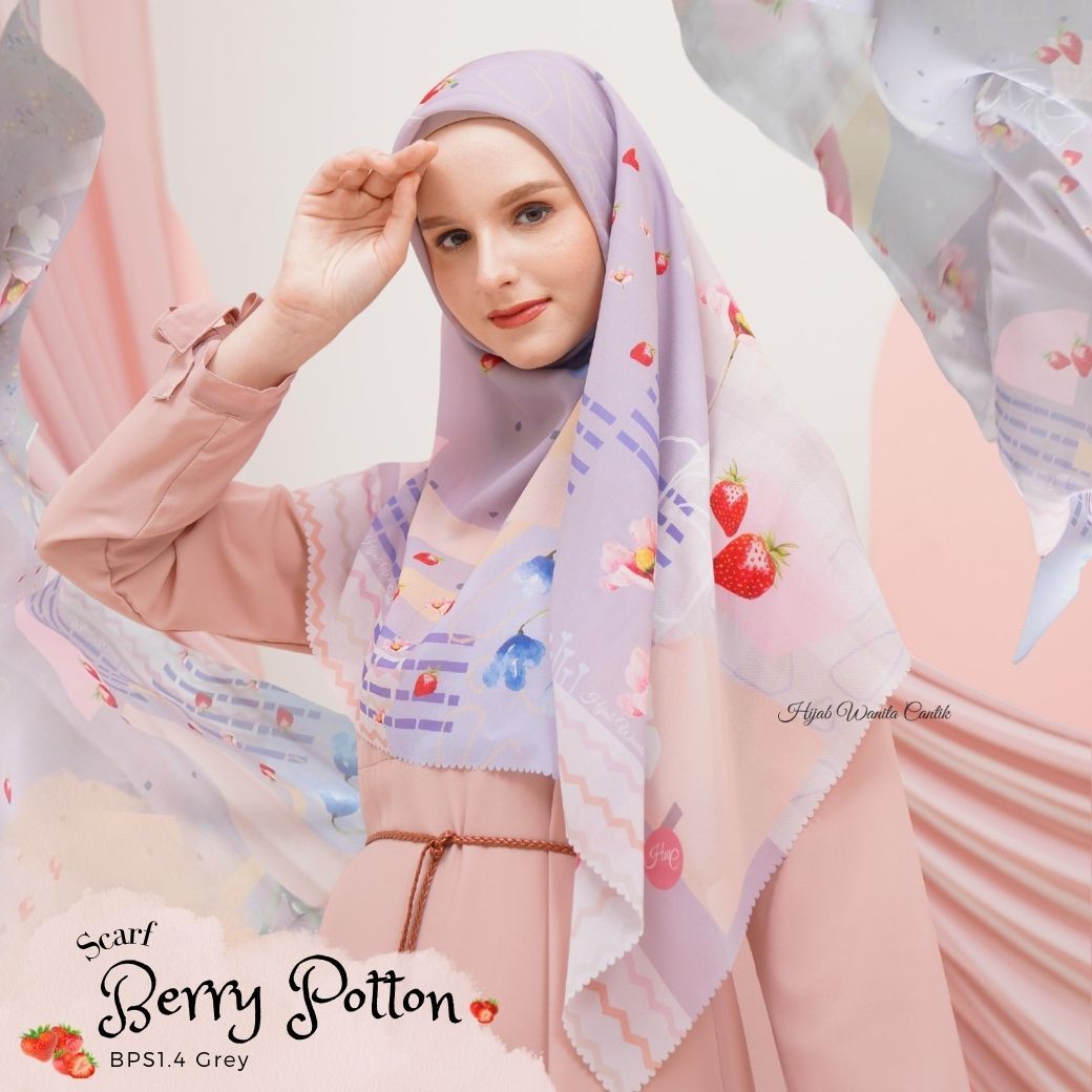 Berry Scarf Polycotton - BPS1.4 Grey