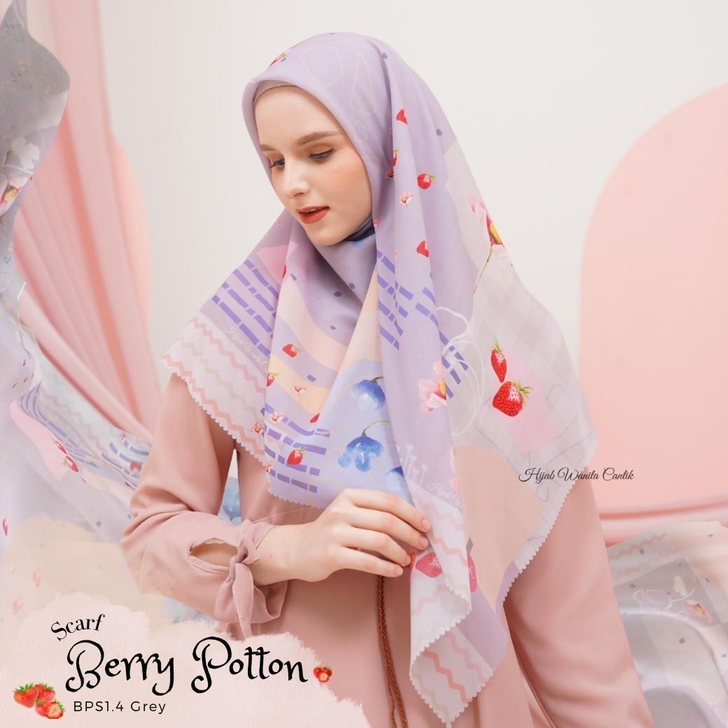 Berry Scarf Polycotton - BPS1.4 Grey