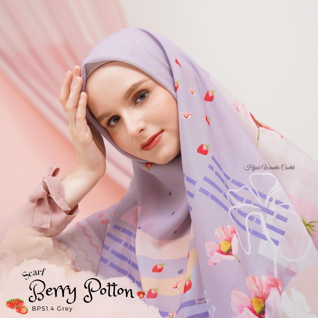 Berry Scarf Polycotton - BPS1.4 Grey