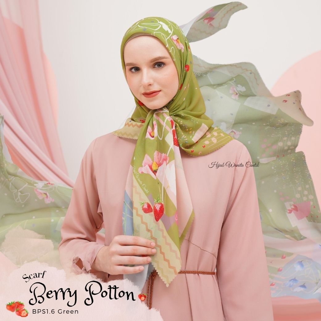 Berry Scarf Polycotton - BPS1.6 Green