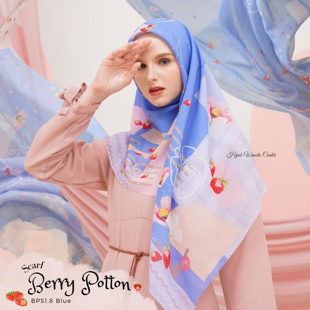 Berry Scarf Polycotton - BPS1.8 Blue