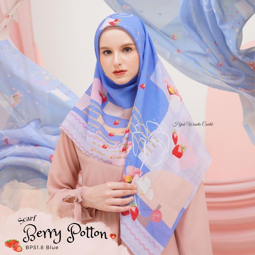 Berry Scarf Polycotton - BPS1.8 Blue