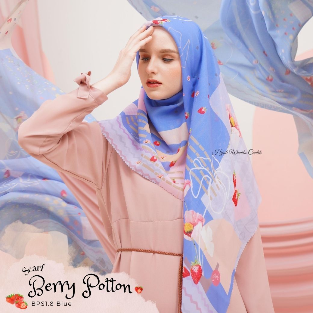 Berry Scarf Polycotton - BPS1.8 Blue